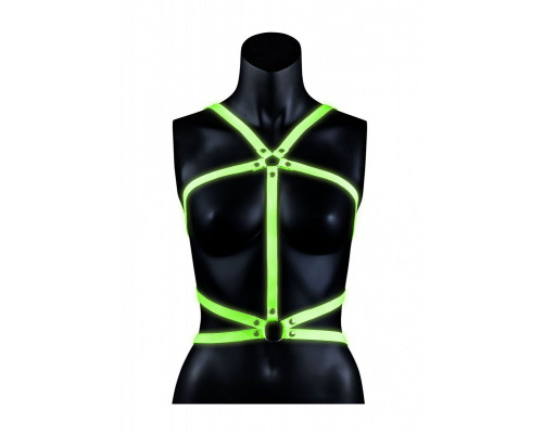 Портупея Body Harness с неоновым эффектом - размер S-M