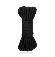 Черная хлопковая веревка для связывания Bondage Rope - 10 м.