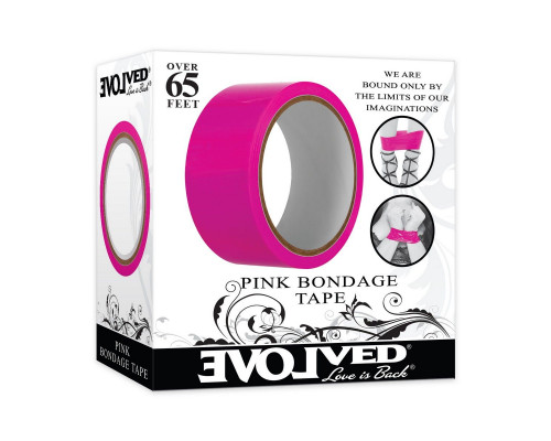 Розовая лента для бондажа Pink Bondage Tape - 20 м.