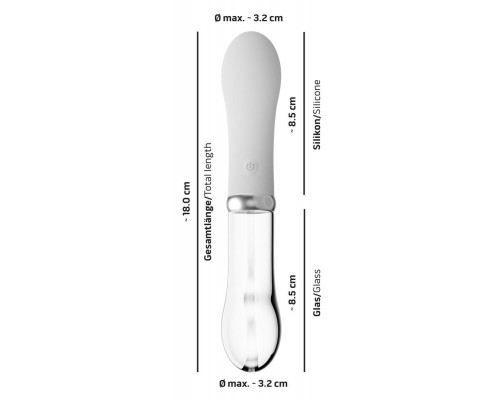 Двусторонний вибратор G-Spot LED - 18 см.