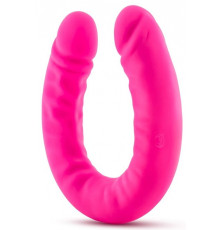 Розовый двусторонний фаллоимитатор 18 inch Silicone Slim Double Dong - 45,7 см.