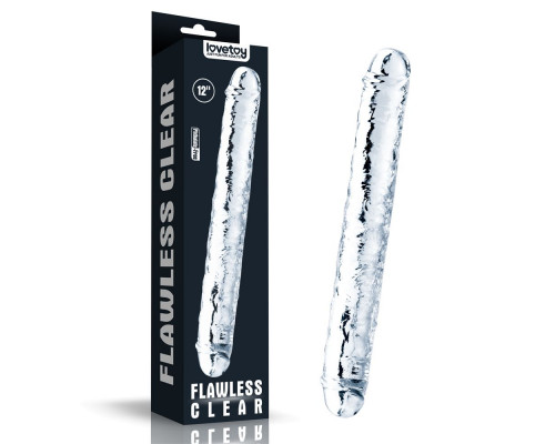 Заказать Прозрачный двусторонний фаллоимитатор Flawless Clear Double Dildo - 30 см.