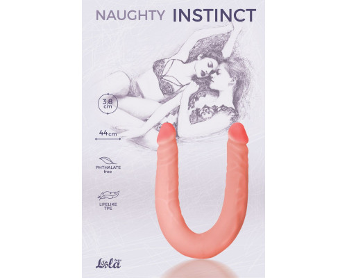 Двусторонний фаллоимитатор Naughty Instinct - 44 см.