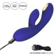 Заказать Фиолетовый вибратор с функцией электростимуляции Intimate E-Stimulator Dual Wand - 21,5 см.