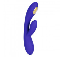 Фиолетовый вибратор с функцией электростимуляции Intimate E-Stimulator Dual Wand - 21,5 см.