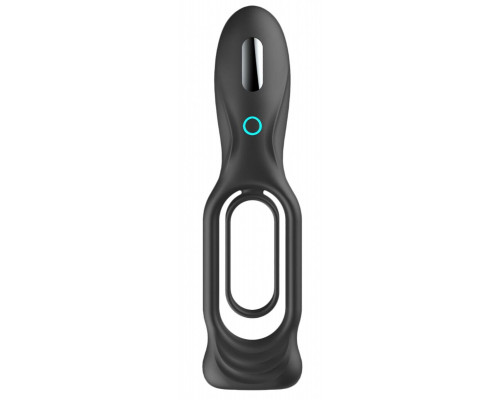 Заказать Черное двойное эрекционное виброкольцо N 88 Vibrating Rechargeable Cock Ring