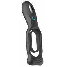 Черное двойное эрекционное виброкольцо N 88 Vibrating Rechargeable Cock Ring