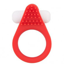 Красное эрекционное кольцо LIT-UP SILICONE STIMU RING 1 RED