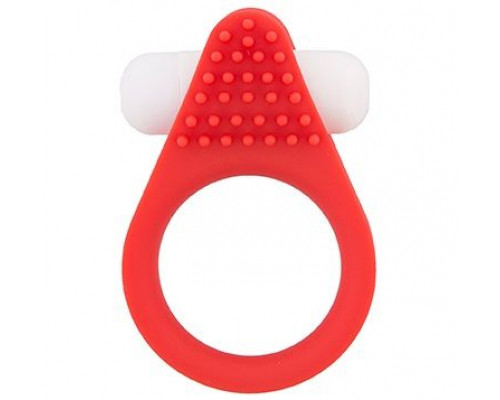 Красное эрекционное кольцо LIT-UP SILICONE STIMU RING 1 RED