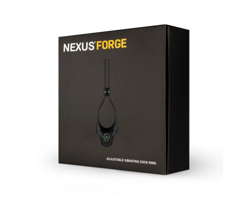 Черное эрекционное лассо с вибрацией Nexus Forge