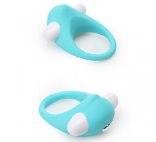 Голубое эрекционное кольцо LIT-UP SILICONE STIMU RING 6