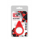 Красное эрекционное кольцо LIT-UP SILICONE STIMU RING 1 RED