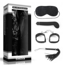 БДСМ-набор Deluxe Bondage Kit: маска, вибратор, наручники, плётка