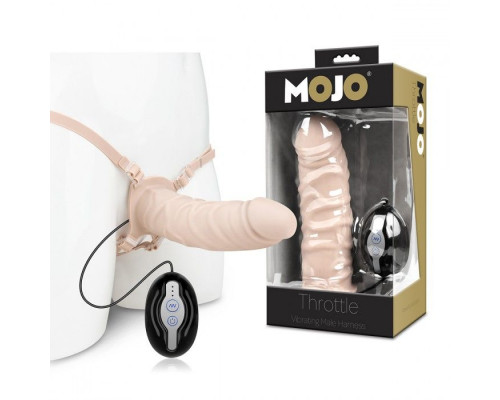 Заказать Поясной полый вибратор Mojo Throttle Vibrating Male Harness - 18 см.