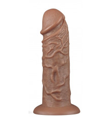 Коричневый фаллоимитатор Cubby dildo - 26,6 см.