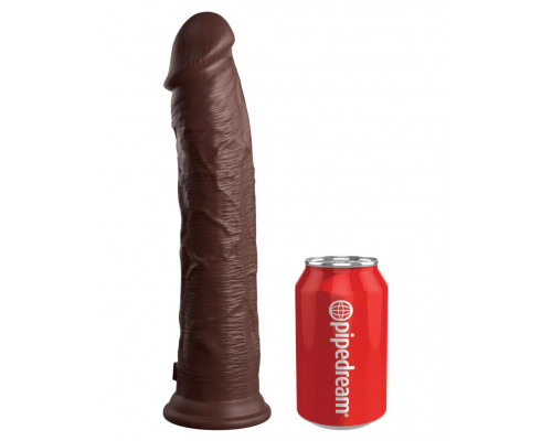 Коричневый фаллоимитатор-реалистик 11  Silicone Dual Density Cock - 29,5 см.