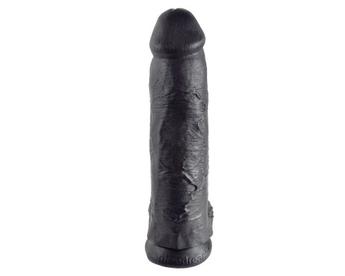 Заказать Чёрный фаллоимитатор-гигант 12  Cock with Balls - 30,5 см.