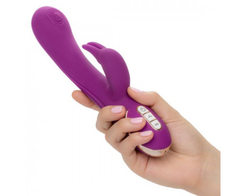 Заказать Фиолетовый вибратор-кролик Signature Silicone Thumping Rabbit с пульсирующим воздействием - 22,75 см.