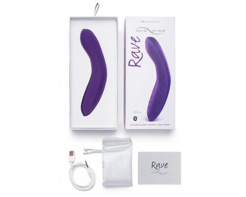 Фиолетовый вибромассажёр We Vibe Rave Purple - 19,3 см.