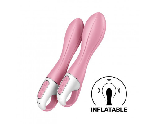 Розовый вибромассажер с функцией расширения Air Pump Vibrator 2 - 20,9 см.