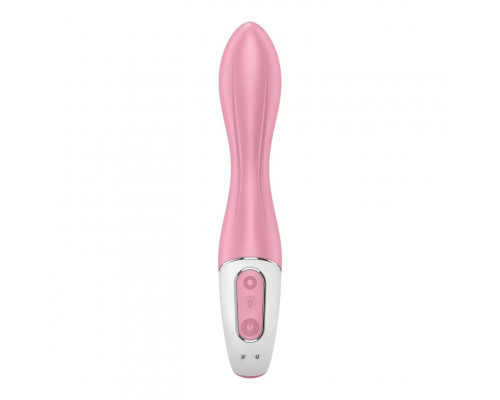 Розовый вибромассажер с функцией расширения Air Pump Vibrator 2 - 20,9 см.