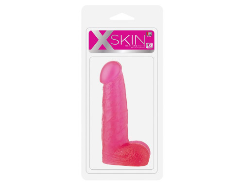 Заказать Розовый фаллоимитатор XSKIN 6 PVC DONG - 15,2 см.