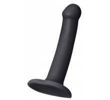 Черный фаллос на присоске Silicone Bendable Dildo S - 17 см.