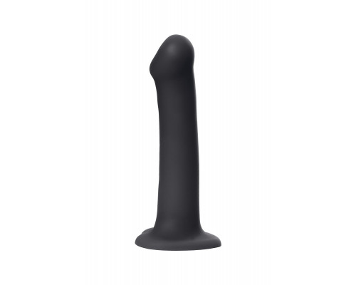 Заказать Черный фаллос на присоске Silicone Bendable Dildo L - 19 см.