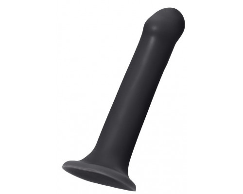 Заказать Черный фаллос на присоске Silicone Bendable Dildo L - 19 см.