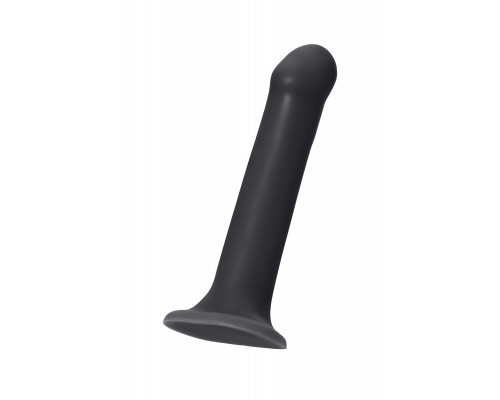 Заказать Черный фаллос на присоске Silicone Bendable Dildo L - 19 см.