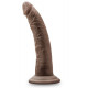 Заказать Коричневый фаллоимитатор 7 Inch Cock With Suction Cup - 19 см.