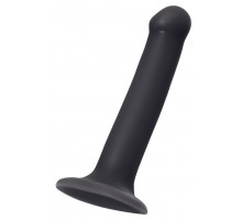 Черный фаллос на присоске Silicone Bendable Dildo M - 18 см.