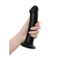 Заказать Черный фаллос на присоске Silicone Bendable Dildo L - 19 см.