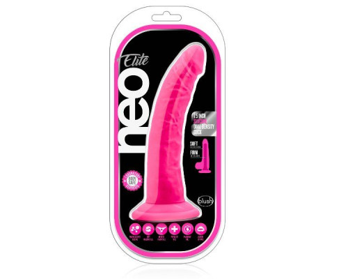 Розовый фаллоимитатор 7.5 Inch Silicone Dual Density Cock - 19 см.