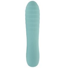 Аквамариновый мини-вибратор Straight Vibrator - 16,4 см.