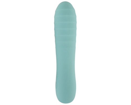 Аквамариновый мини-вибратор Straight Vibrator - 16,4 см.