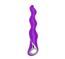 Фиолетовый изогнутый вибратор NAGHI NO.18 RECHARGEABLE 3 MOTOR VIBE - 15 см.