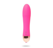 Розовый гладкий вибратор Massage Wand - 14 см.