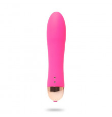 Розовый гладкий вибратор Massage Wand - 14 см.