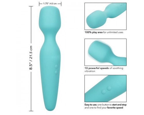 Заказать Голубой wand-вибромассажер They-ology Vibrating Intimate Massager