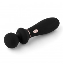 Черный вибратор So Divine Relax Portable Massage Wand - 24 см.