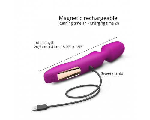 Лиловый вибратор с 2 сменными насадками R-Evolution Wand Vibrator with 2 Attachments