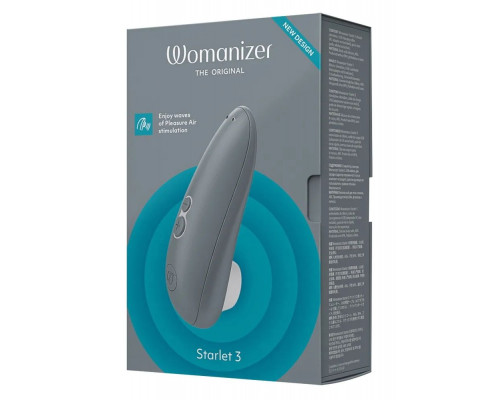 Серый клиторальный стимулятор Womanizer Starlet 3