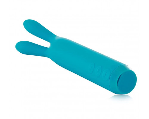 Заказать Голубой вибратор с ушками Rabbit Bullet Vibrator - 8,9 см.