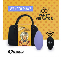 Фиолетовый вибромассажер в трусики с пультом ДУ Panty Vibe Remote Controlled Vibrator