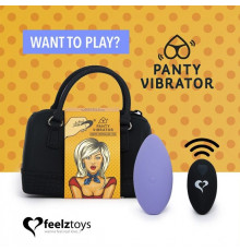 Фиолетовый вибромассажер в трусики с пультом ДУ Panty Vibe Remote Controlled Vibrator