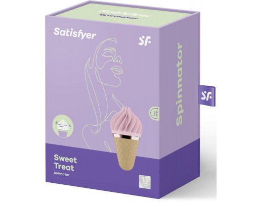 Вибратор-спиннер с розовыми лепестками Satisfyer Sweet Treat