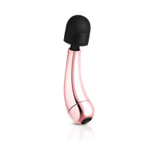 Золотисто-черный мини-вибратор Mini Curve Massager - 13 см.