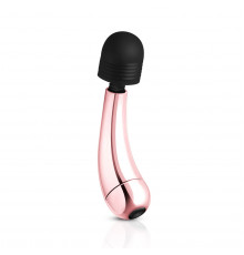 Золотисто-черный мини-вибратор Mini Curve Massager - 13 см.