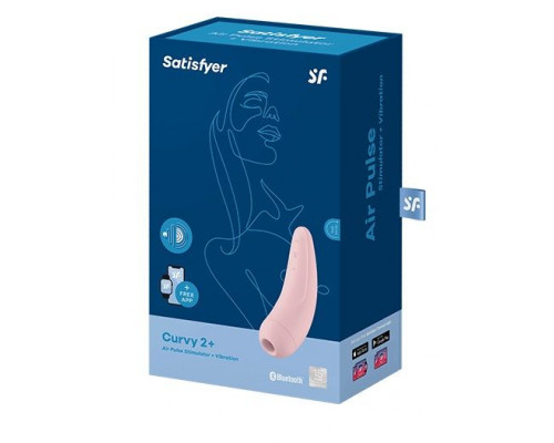 Розовый вакуум-волновой стимулятор Satisfyer Curvy 2+